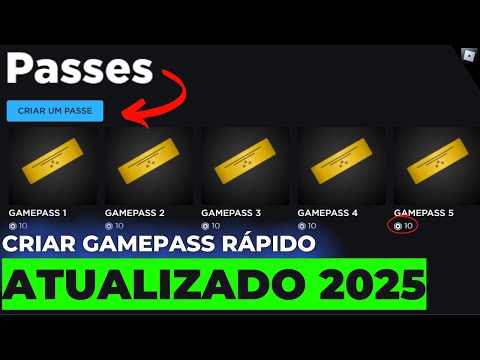 COMO CRIAR GAMEPASS NO ROBLOX ATUALIZADO 2025!🤑 *RÁPIDO E SIMPLES!🔥*