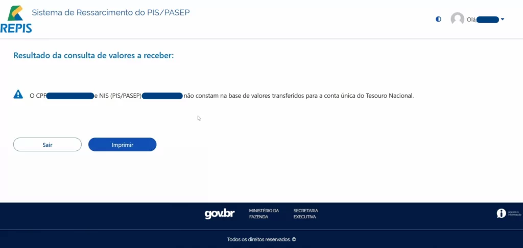 Como Consultar e Sacar valores esquecidos do antigo Fundo PIS/Pasep 4 resultado da busca no sistema do repis cidadão