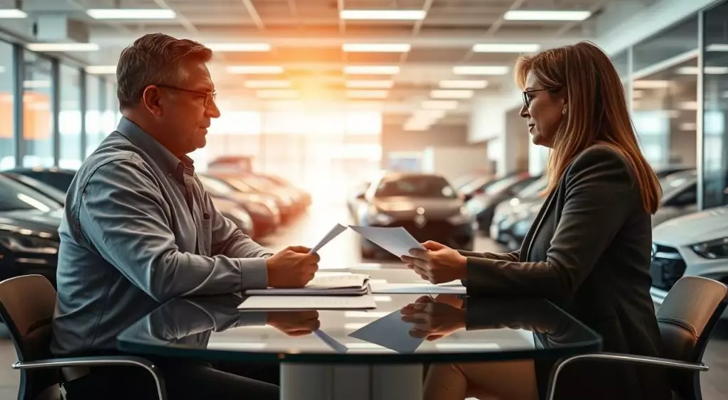 negociação de financiamento de automóvel
