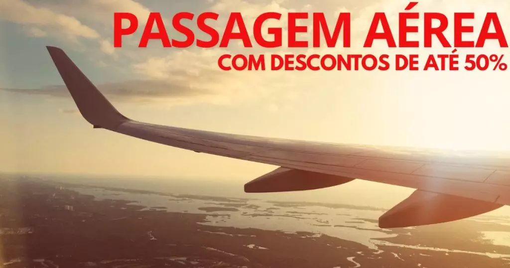 Passagem aérea com descontos de até 50%